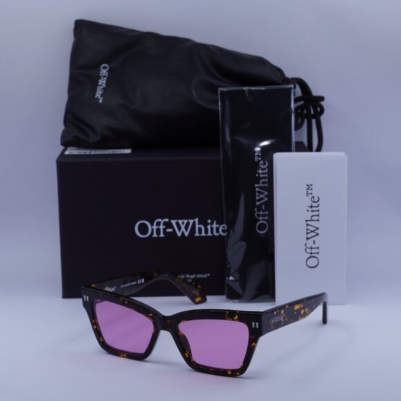 Off-White OERI110 CINCINNATI 6030 Cat Eye Sunglasses – Havana/Pink main image 6